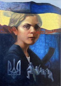 Oorlog in Oekraïne  olieverf - Marion de Jong